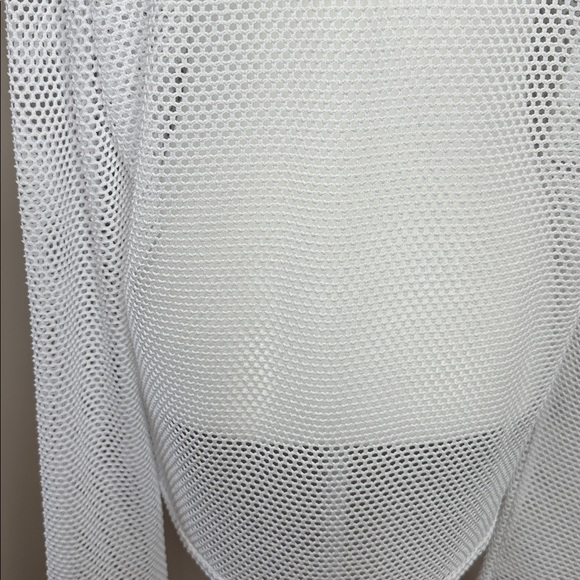 NWOT Dolls Kill Ashen Atlas Unisex Fishnet Top - White - Picture 9 of 12